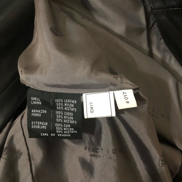 KENNETH Cole Reaction Black Buttery Leather Jacket with Waist Seam size Small - Picture 5 of 6